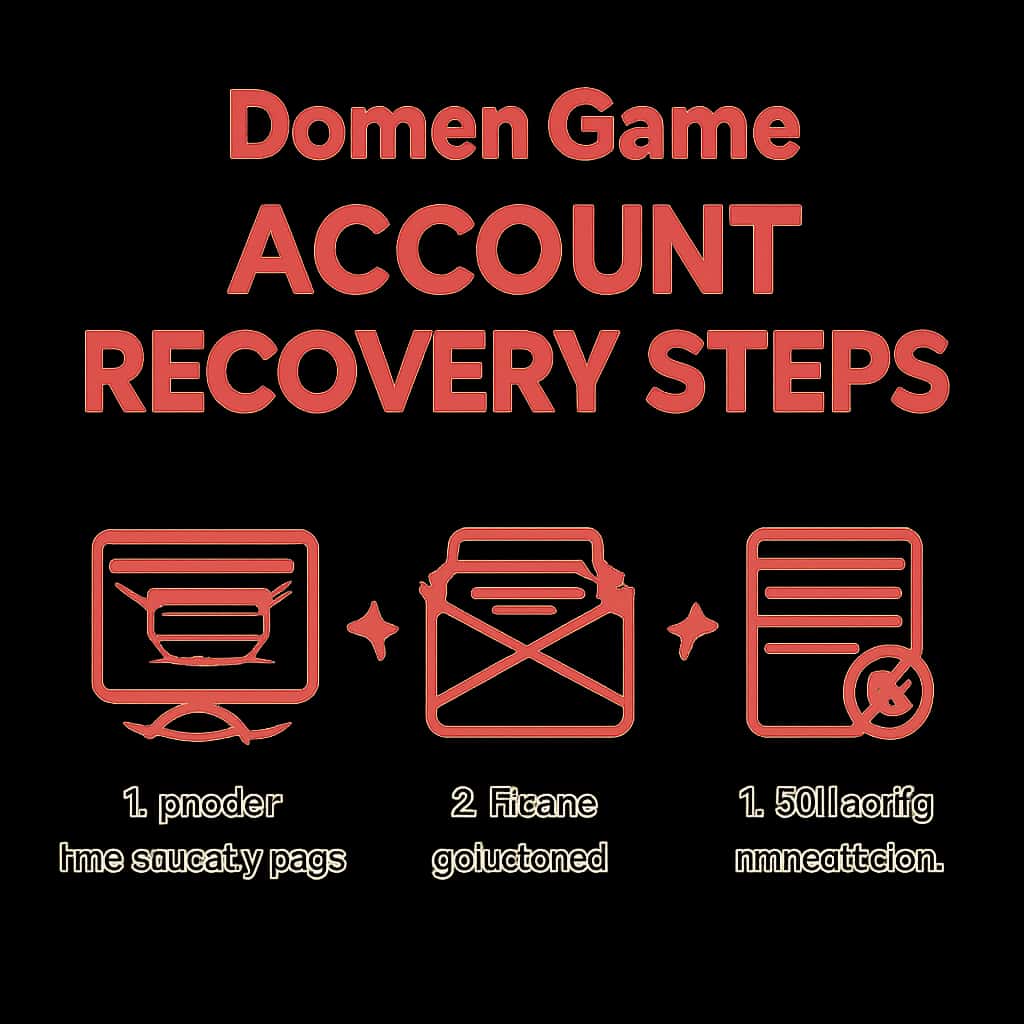 Illustration of the account recovery process for Domen Game.