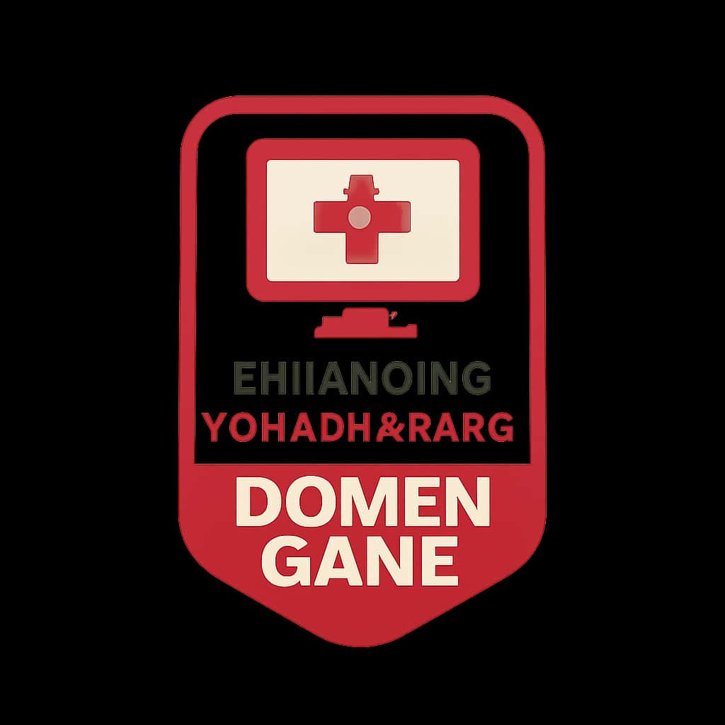 A professional badge representing Domen Game enhancements, emphasizing community and support.