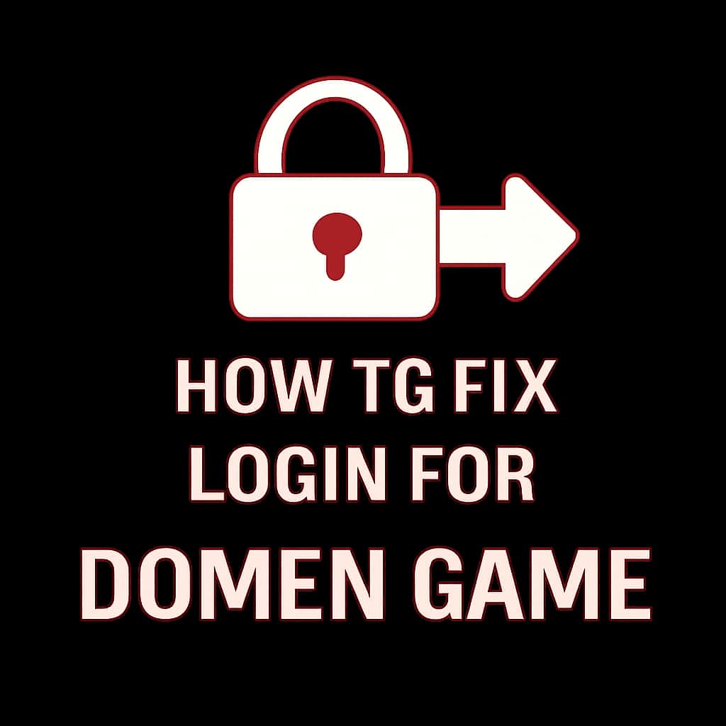 A badge representing login troubleshooting for Domen Game.