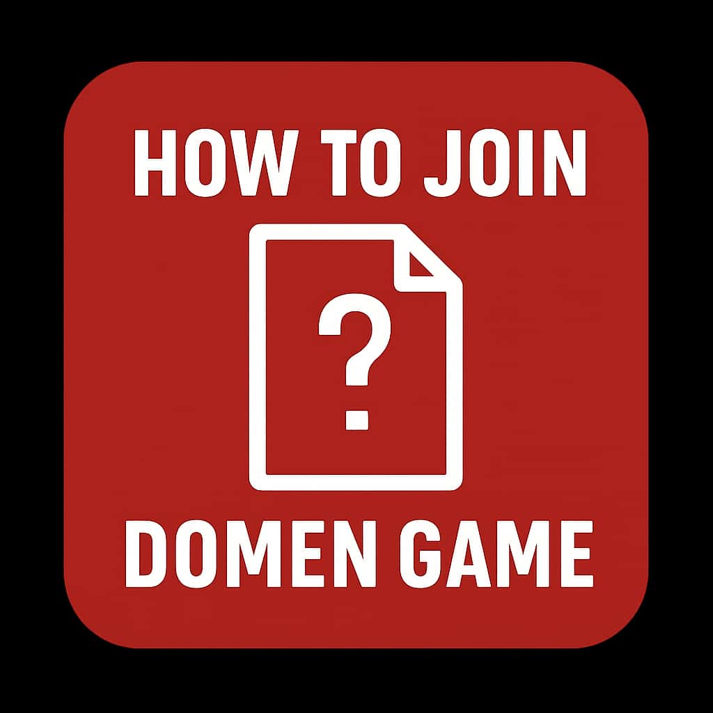 A badge icon representing the guide on joining Domen Game.