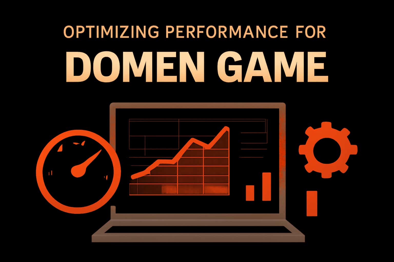 An illustrative scene representing the optimization of performance for Domen Game, emphasizing technical aspects.