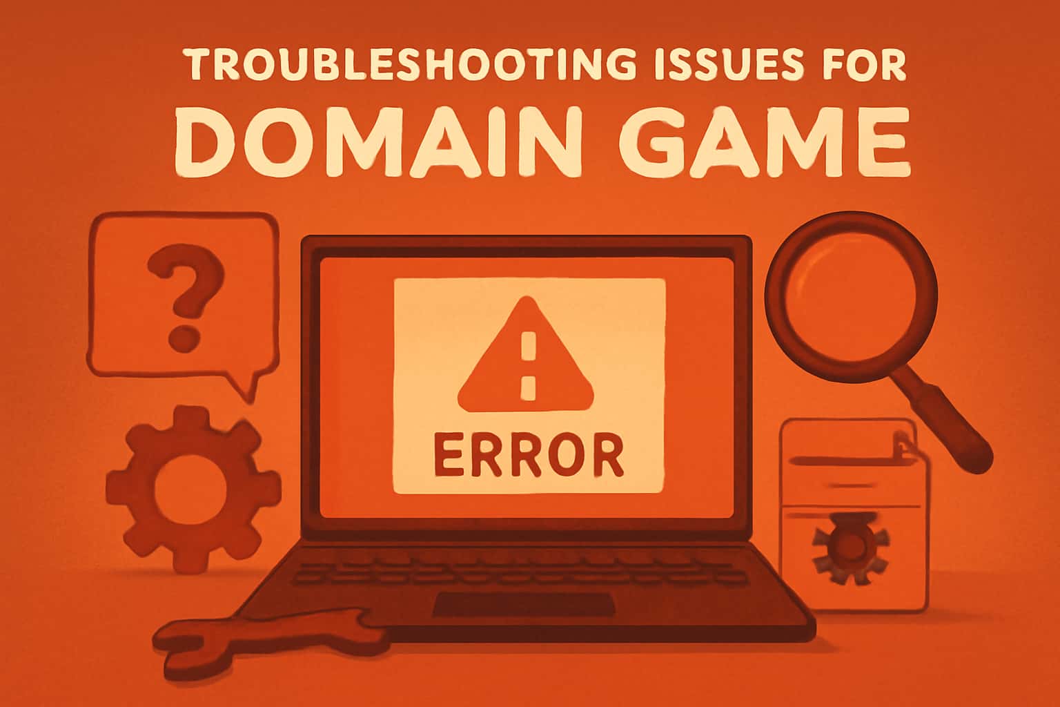 An informative visual representation illustrating troubleshooting aspects for Domen Game.