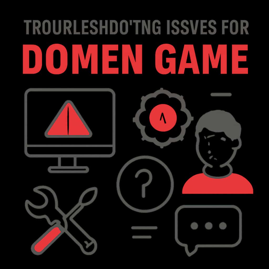 Diagram illustrating key troubleshooting steps for Domen Game.